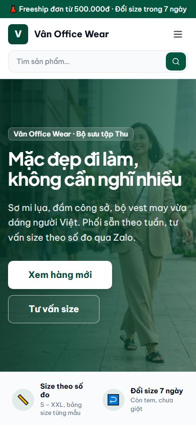 Mẫu Vân trên điện thoại
