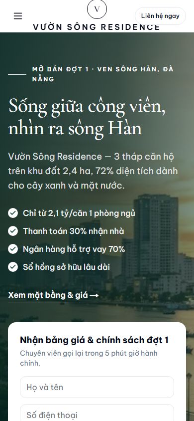 Mẫu Vườn Sông trên điện thoại