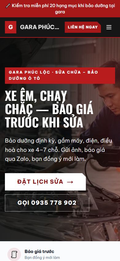 Mẫu Phúc Lộc trên điện thoại