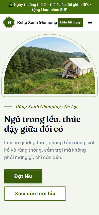 Mẫu Rừng Xanh trên điện thoại