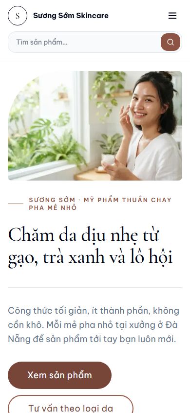 Mẫu Sương Sớm trên điện thoại