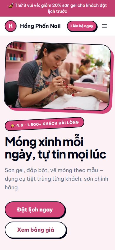 Web mẫu Hồng Phấn