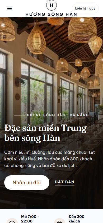 Mẫu Hương Sông Hàn trên điện thoại