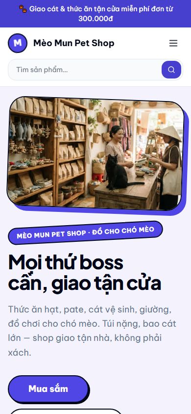 Mẫu Mèo Mun trên điện thoại