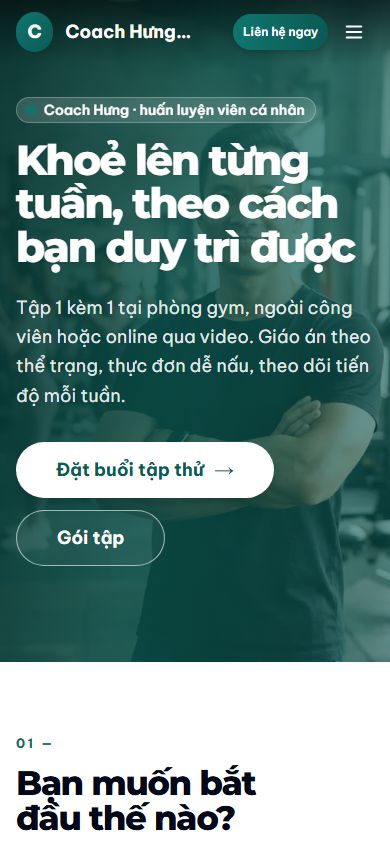 Mẫu Coach Hưng trên điện thoại
