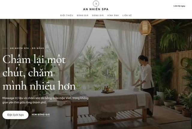 Mẫu website spa · thẩm mỹ — An Nhiên