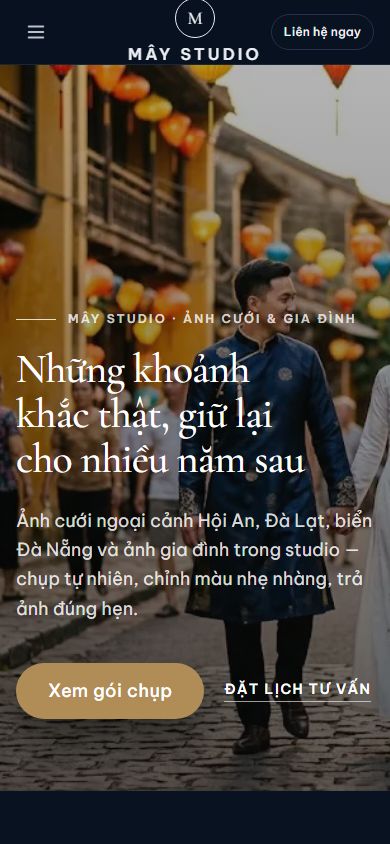 Mẫu Mây Studio trên điện thoại