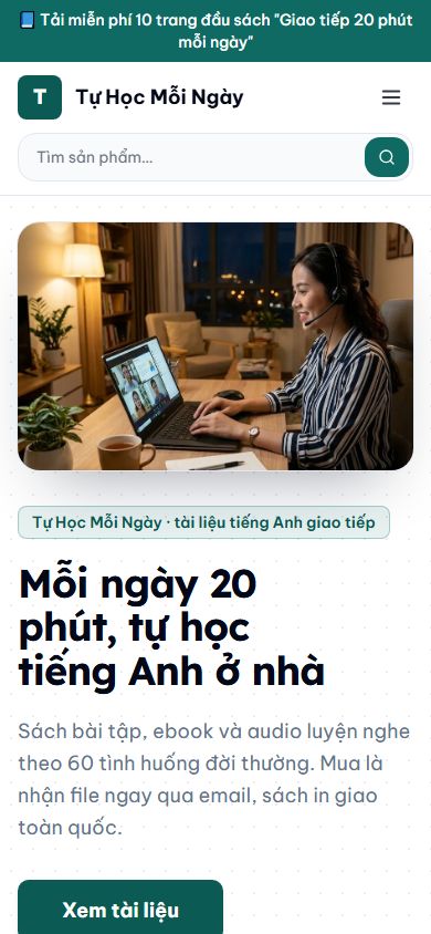Mẫu Tự Học Mỗi Ngày trên điện thoại