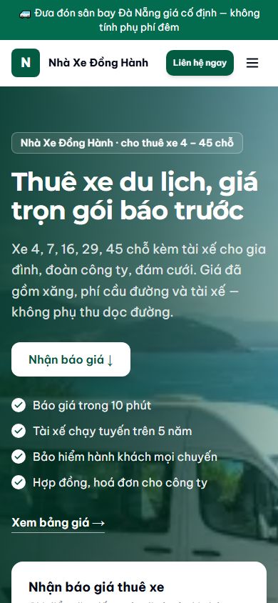 Mẫu Đồng Hành trên điện thoại