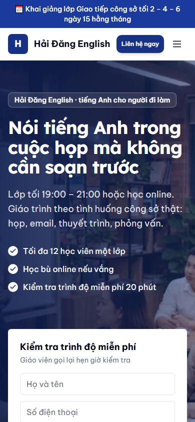 Mẫu Hải Đăng trên điện thoại