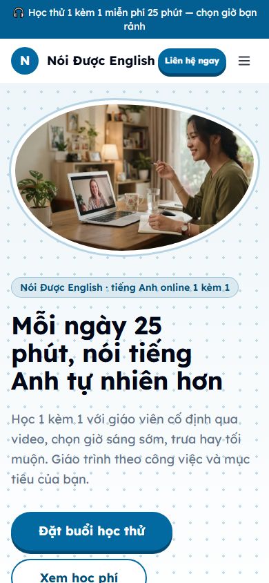 Mẫu Nói Được trên điện thoại