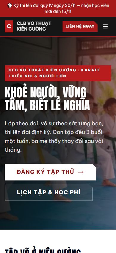 Web mẫu Kiên Cường